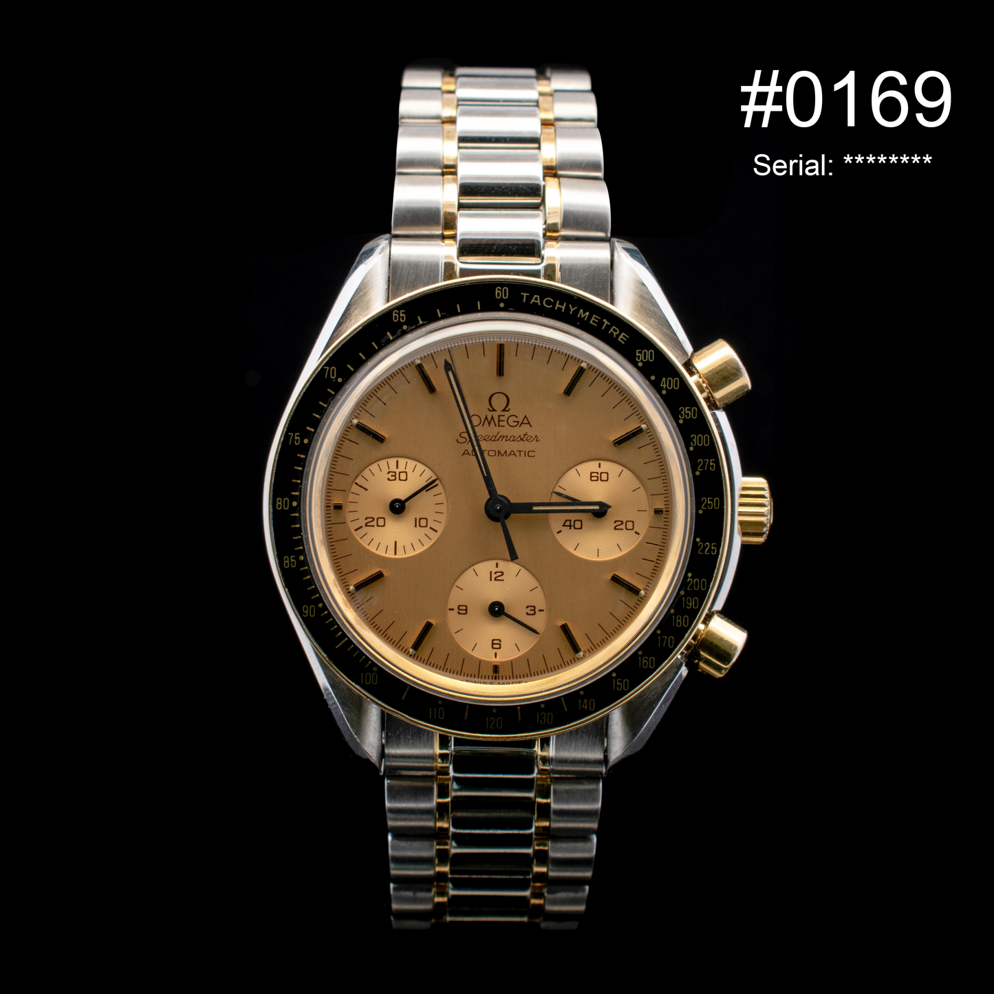 #0169 Omega Speedmaster Reduced |Two-Tone 39mm | Champagne Dial | Ref. 175.0032 (Serviced 04/16/2026)