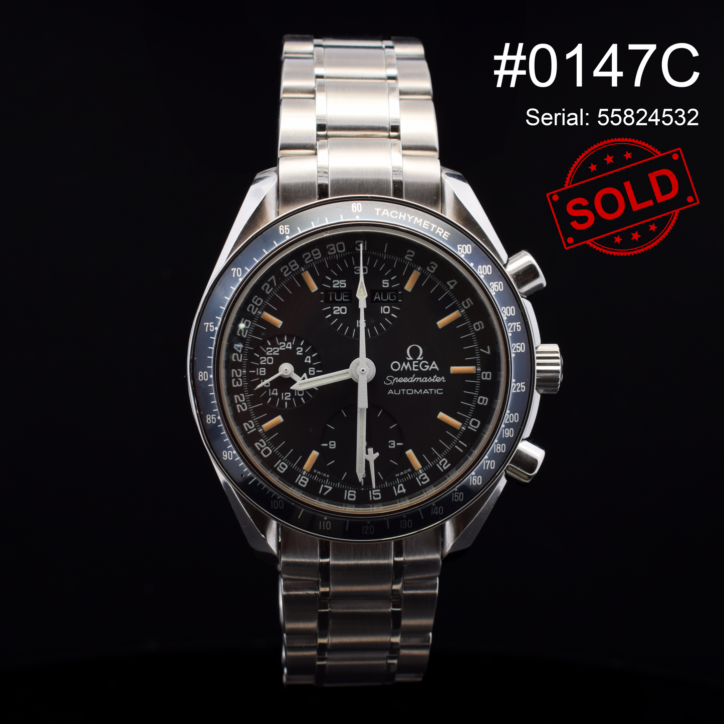 #0147 Omega Speedmaster Triple Calendar “Day-Date” | Black Dial | Ref. 3520.50