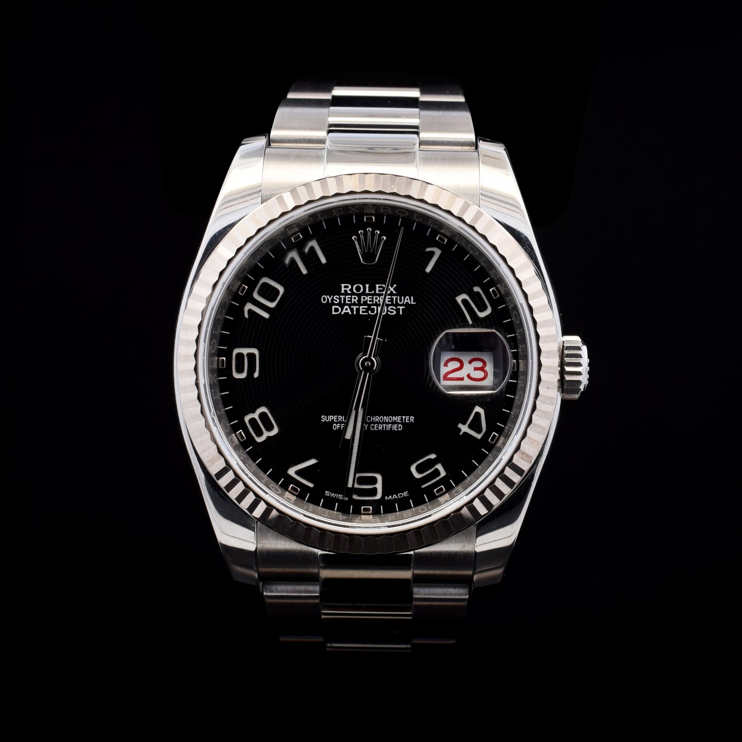 (#085 C-Tier) Rolex Datejust 36mm Black Arabic Dial Model 116234(Needs Pictures)