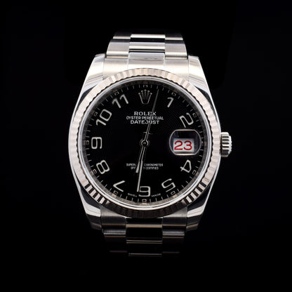 (#085 C-Tier) Rolex Datejust 36mm Black Arabic Dial Model 116234(Needs Pictures)