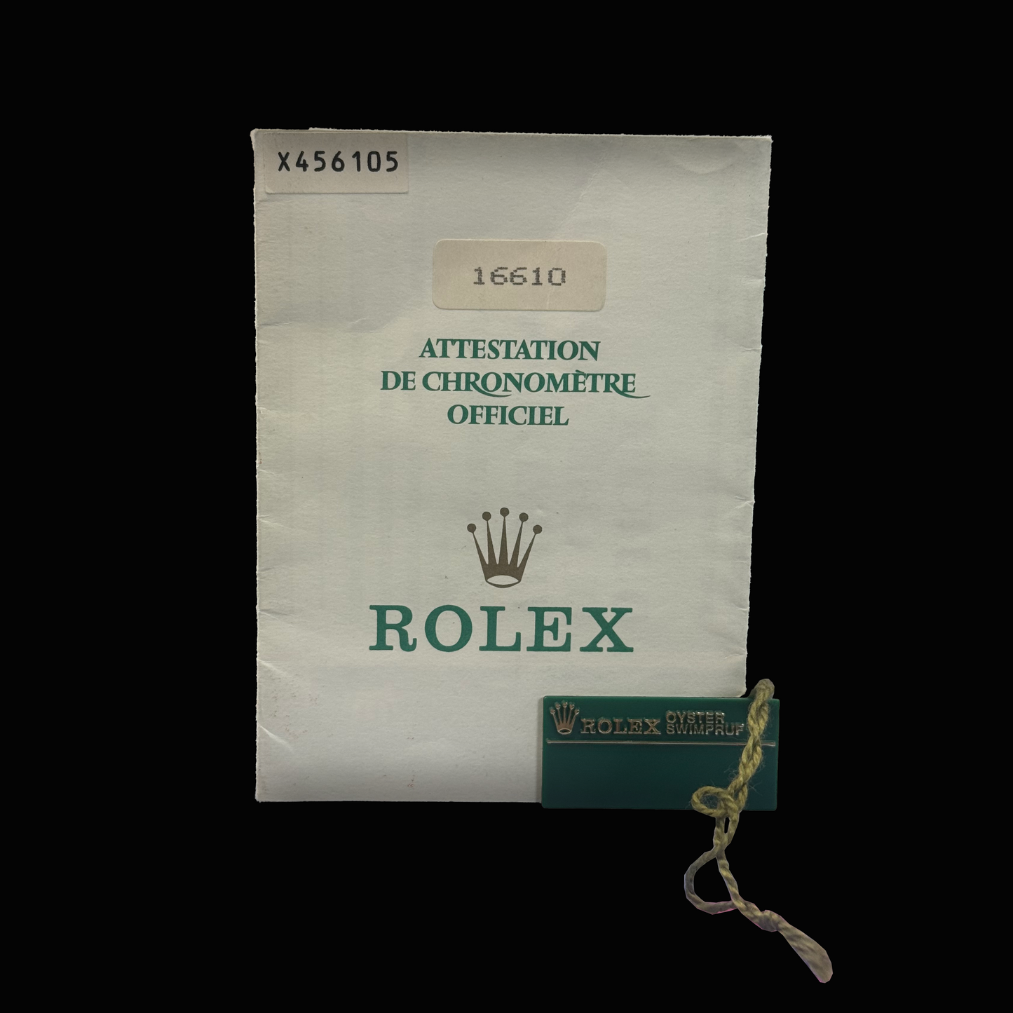 (#0101 - B Tier) Rolex Submariner Date | Ref. 16610 | Black Dial | Automatic | X-Serial 1991 | With Papers & Hangtag